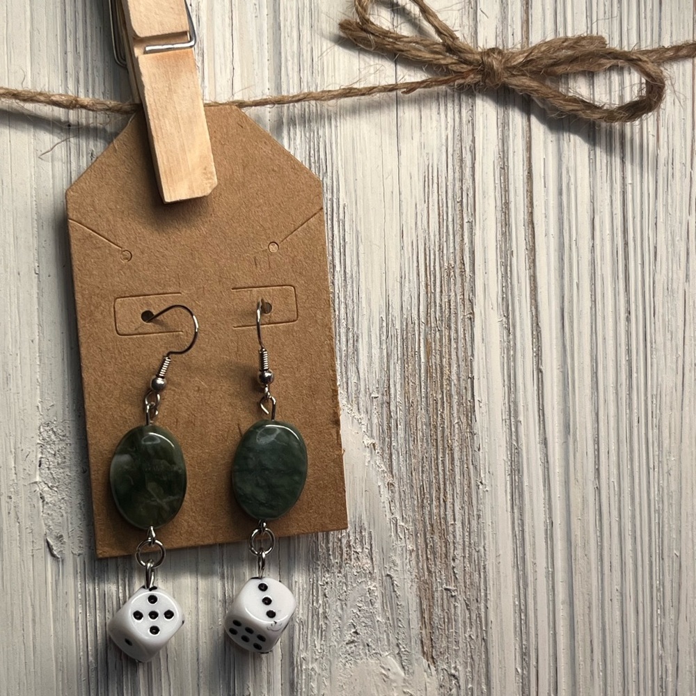 Jade earrings